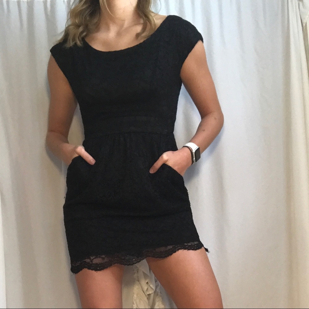 Lacey Little Black Dress with Pockets